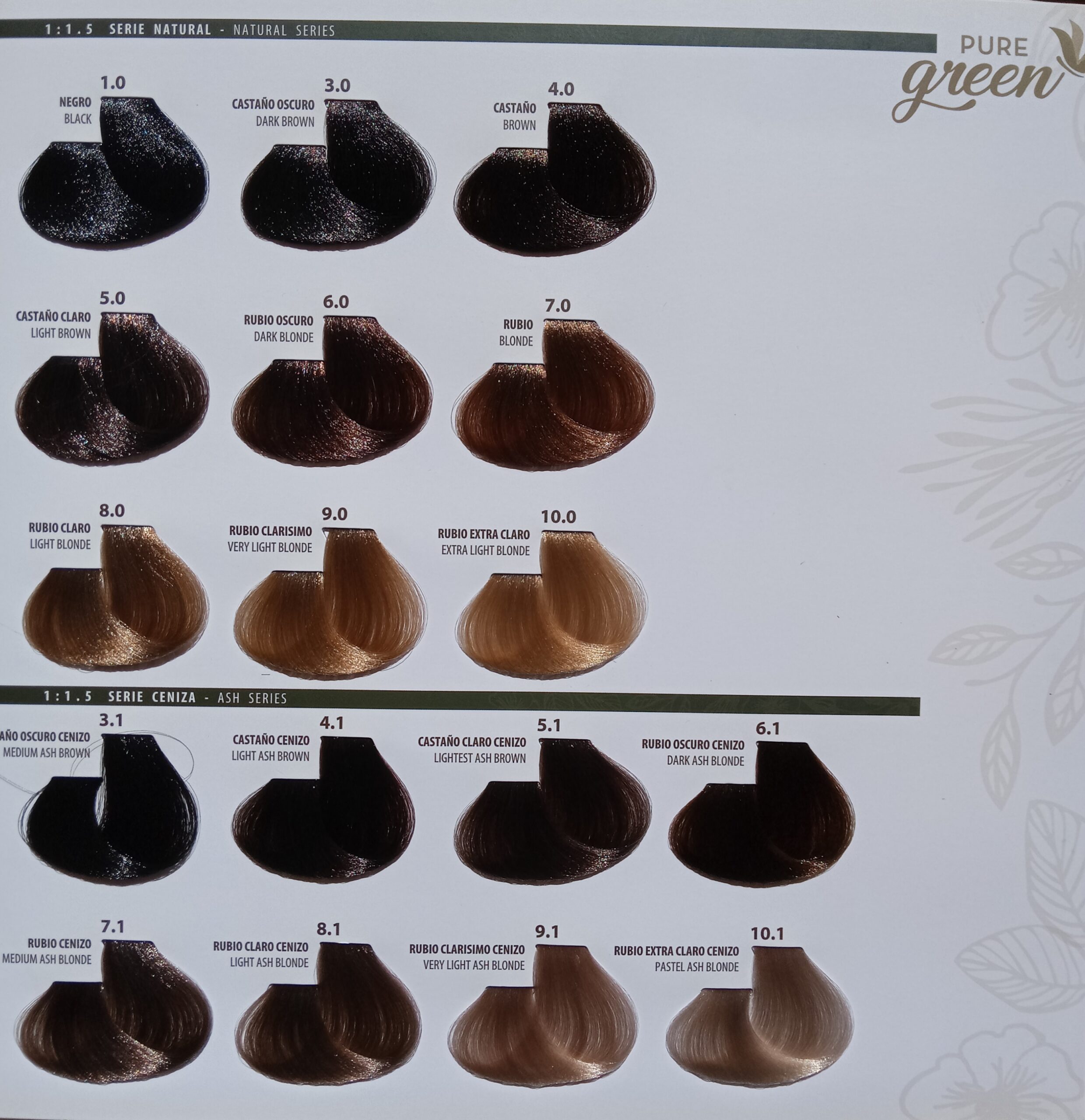 Carta Color Pure Green Bases y Cenizas