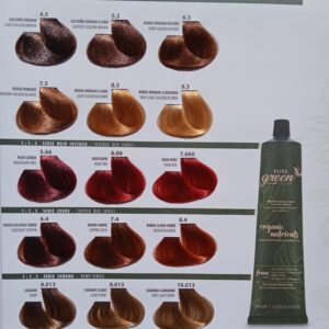 Carta Color Pure Green, rubios, rojos, cobres, cañamo